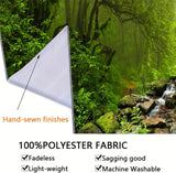Tapijt wandtapijt bos canvas boom waterval mist Huis - Accessoires en Decoratie Naty Shop