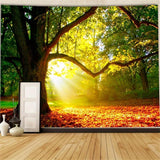 Tapijt wandtapijt bos canvas boom zon hemel Woonaccessoires en Decoratie Naty Shop
