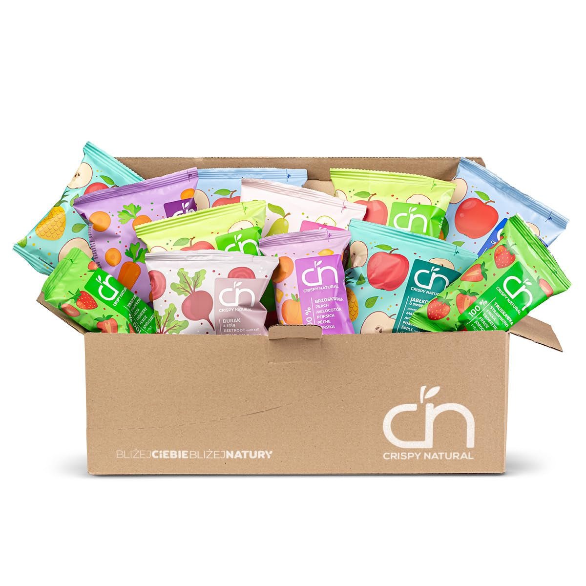 Crispy Natural Snack Mix (12, Mix Fruit) Naty Shop Gedehydrateerde Producten 1,5 G (Pack van 12) Mix Groenten en Fruit