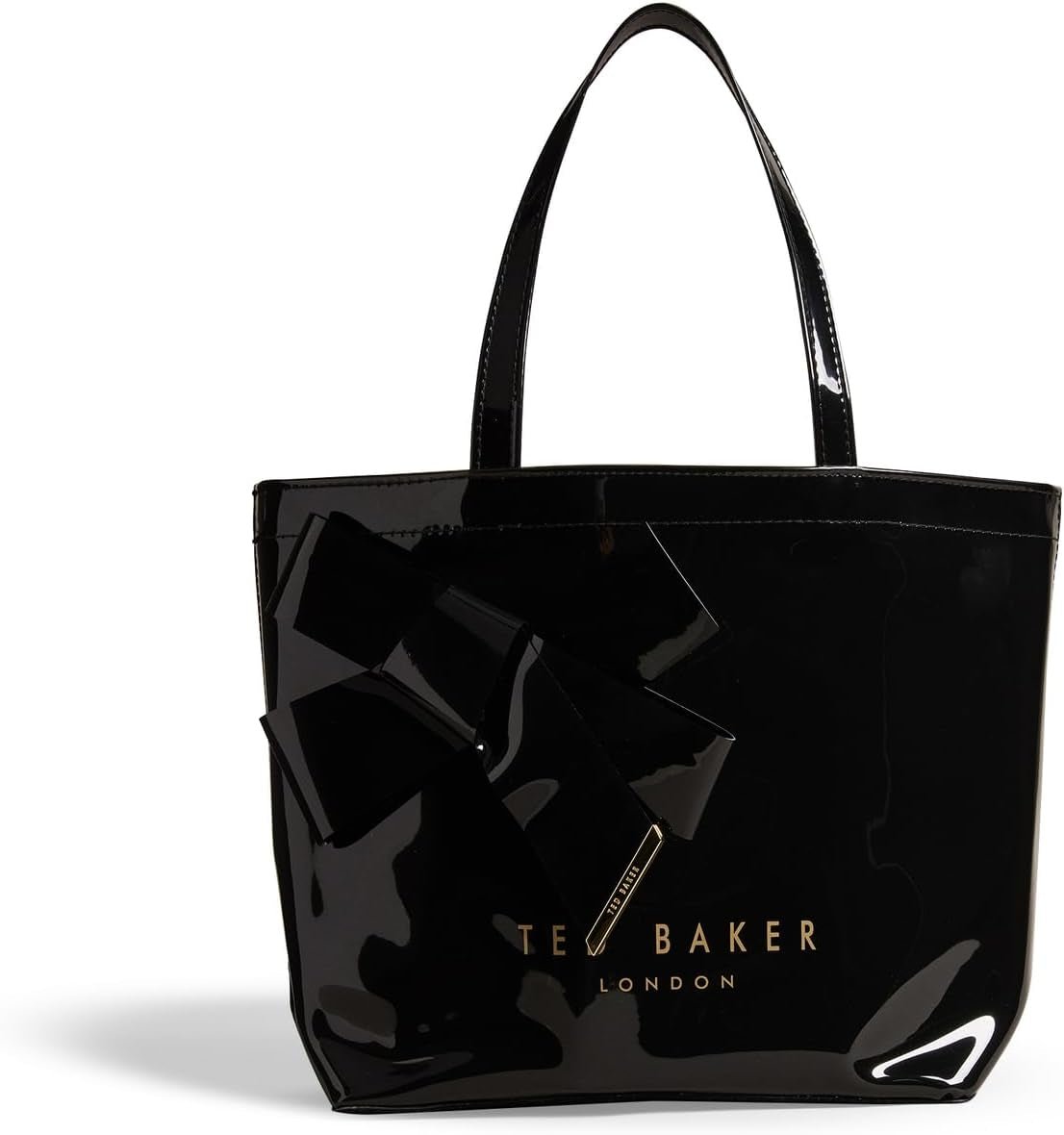 Ted Baker Nikicon vinyl bow-shopper damestassen dames Naty Shop zwart