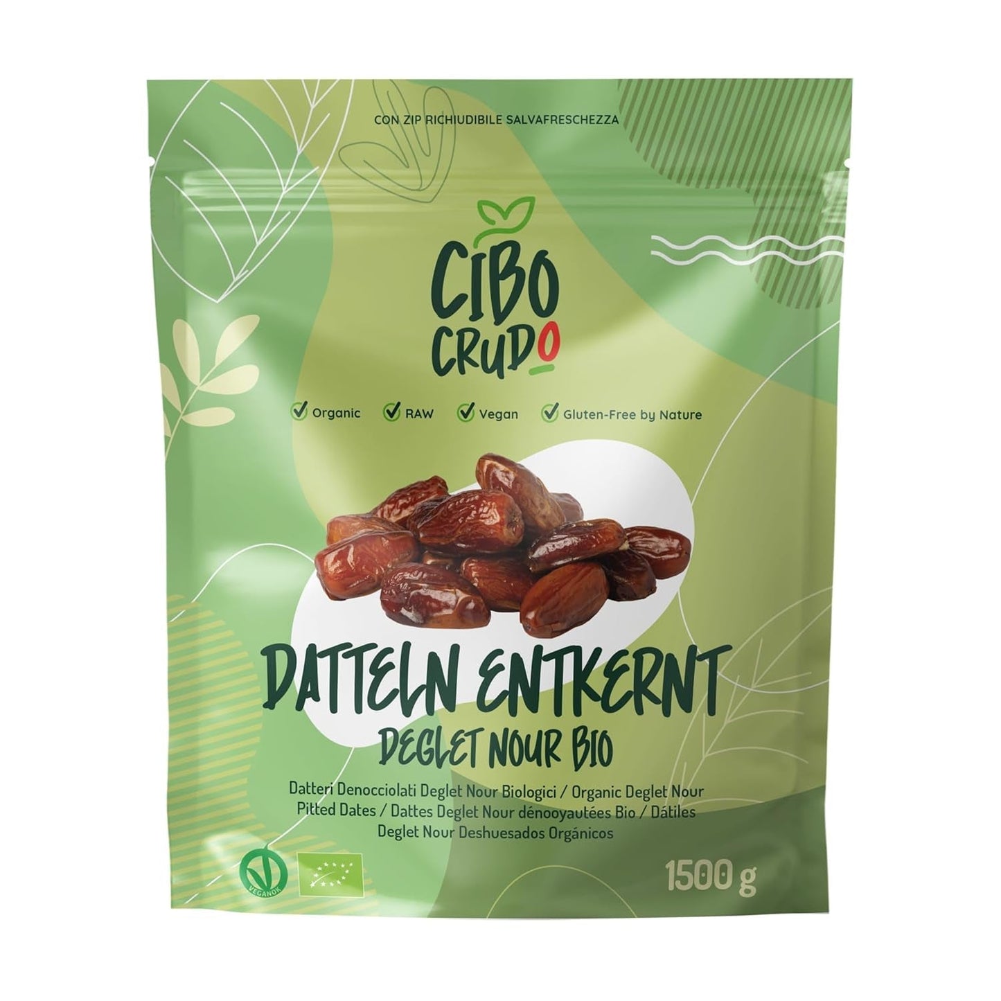 Deglet Nour Bio pitloze dadels - 500g. Natuurlijke biologische Deglet Nour gedroogde dadels. Gedroogde dadels. Naty Shop gedroogde producten 1,5 kg Gegevens Deglet