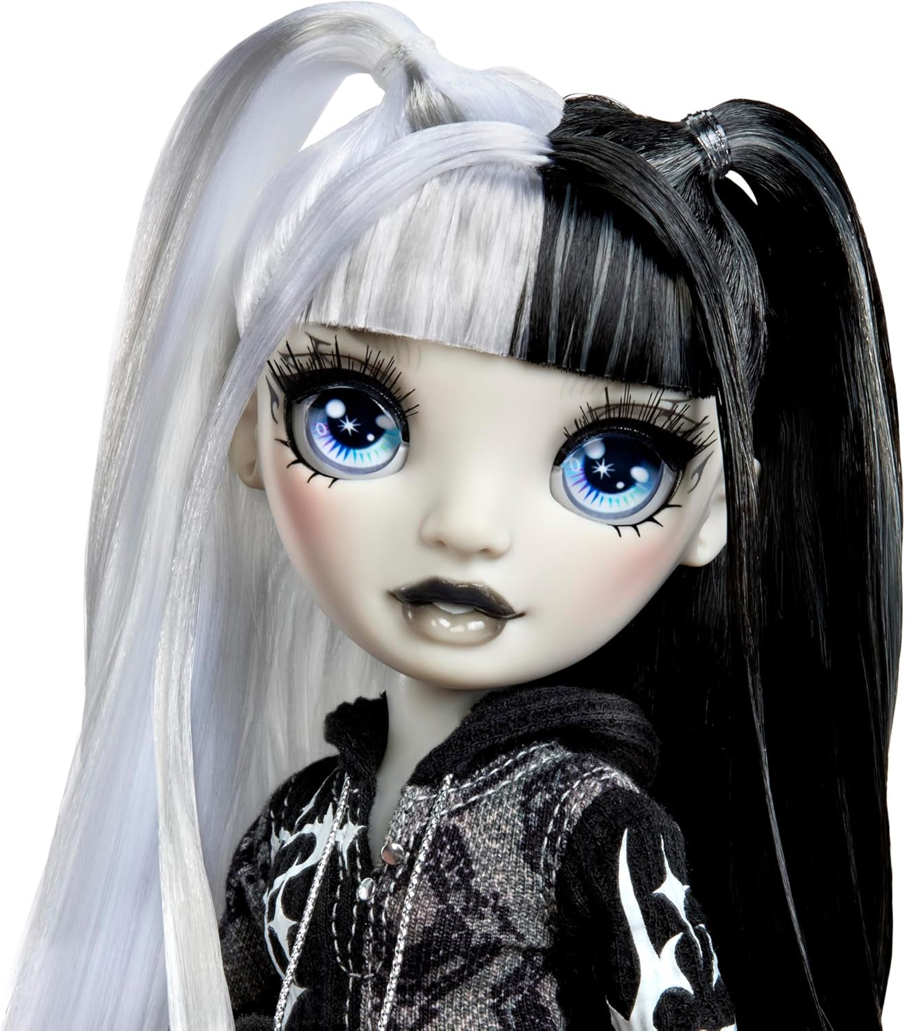 Girls Night Rainbow High Shadow High - Heather Grayson - 28 cm modepop in grijstinten, zwart en wit haar en outfit met accessoires en kam - Voor verzamelaars en kinderen vanaf 6 jaar