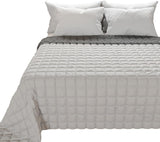 PETTI Artigiani Italiani - Eenpersoonsbedovertrek, dubbelzijdige sprei, verensprei, nachtblauw, wit, 100% Made in Italy Quilts en quilts Naty Shop Grey Bedmaat 180 (260 X270 Cm)