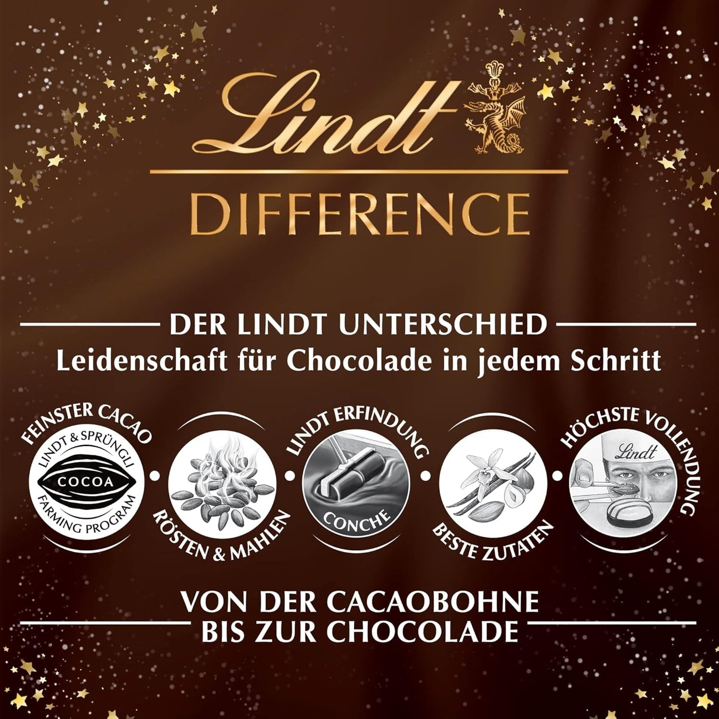 Lindt Kerstamandelchocoladereep | 100 gram | Amandelen in walnotencrème omhuld met de fijnste melkchocolade | Chocolade kerstcadeau