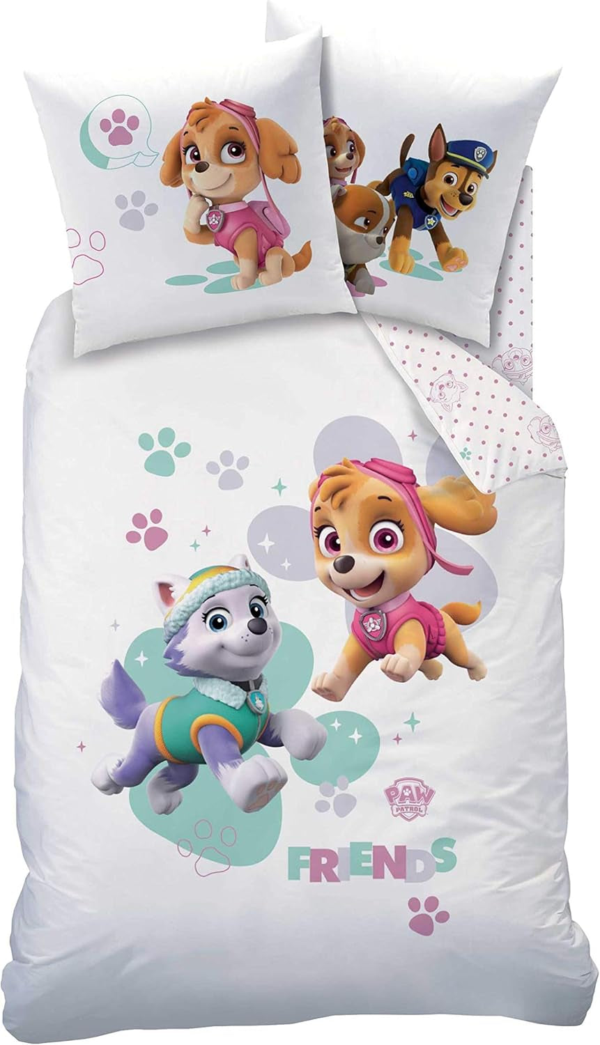 Paw Patrol beddengoed, 2 stuks, voor meisjes Beddengoed - kinderen Naty Shop