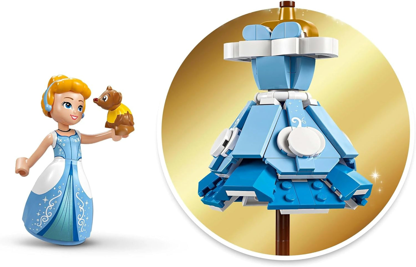 LEGO Ç€ Disney Princess Assepoester jurk, speelgoed voor jongens en meisjes vanaf 9 jaar - inclusief kledinghanger, Assepoester minipoppetje en muisfiguur - Creatieve speelset 43266 Bouwsets Beuche in LEGO-Store