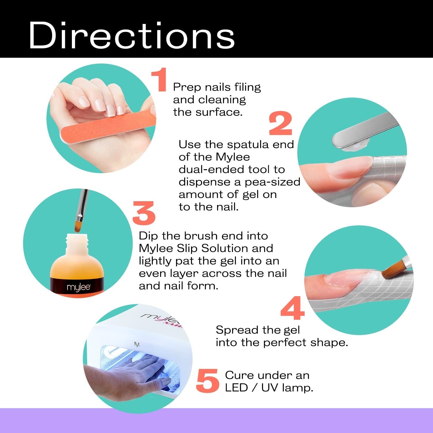 Mylee Magic Extender Gel Tool Mit Zwei Enden – 2 in 1 Pinsel & Spachtel voor UV/ LED Nagelkunst, Nagelspitzen & Voor Extensions
