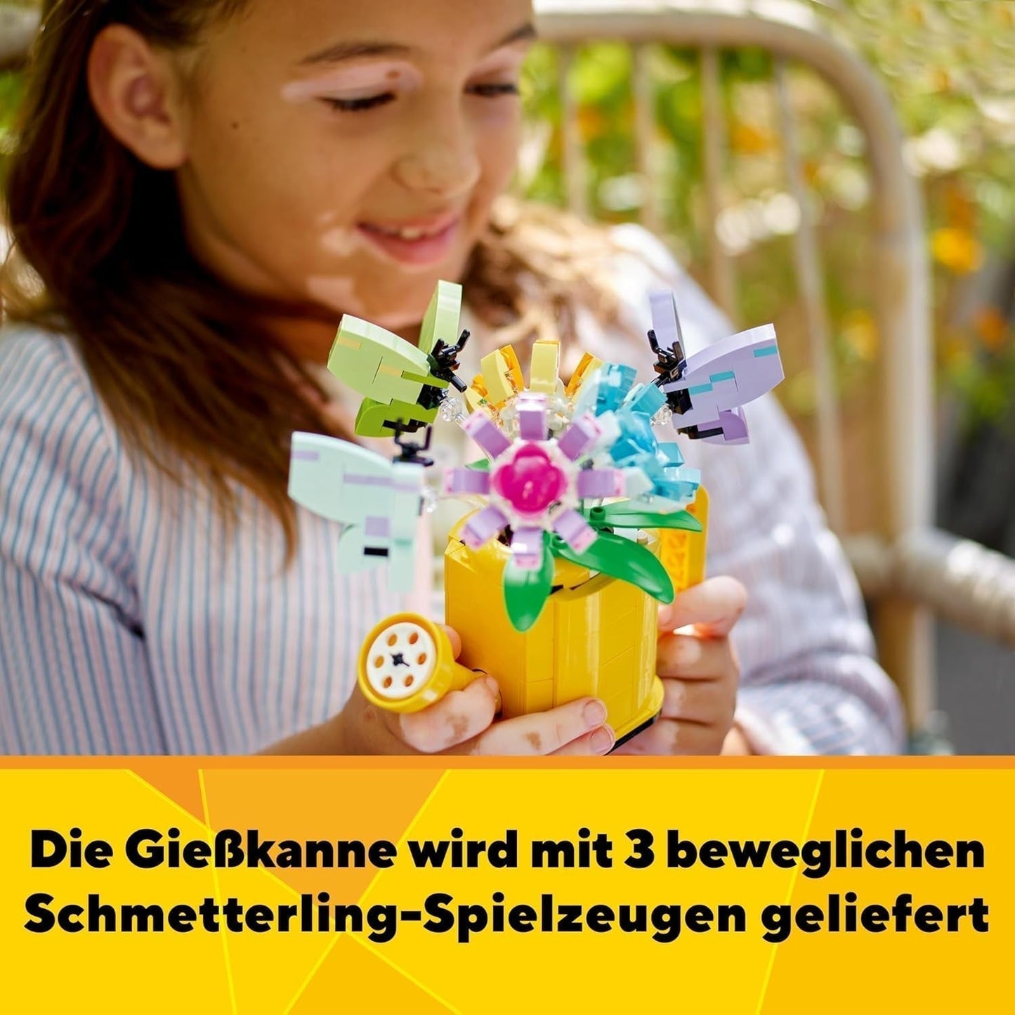 LEGO Creator 3In1 bloemensproeierset, kinderkamerdecoratie, bouw een sproeier met een boeket bloemen, rubberen laarzen of 2 speelgoedvogels, creatief cadeau voor meisjes en jongens vanaf 8 jaar 31149 Bouwsets Besuche den LEGO-Store