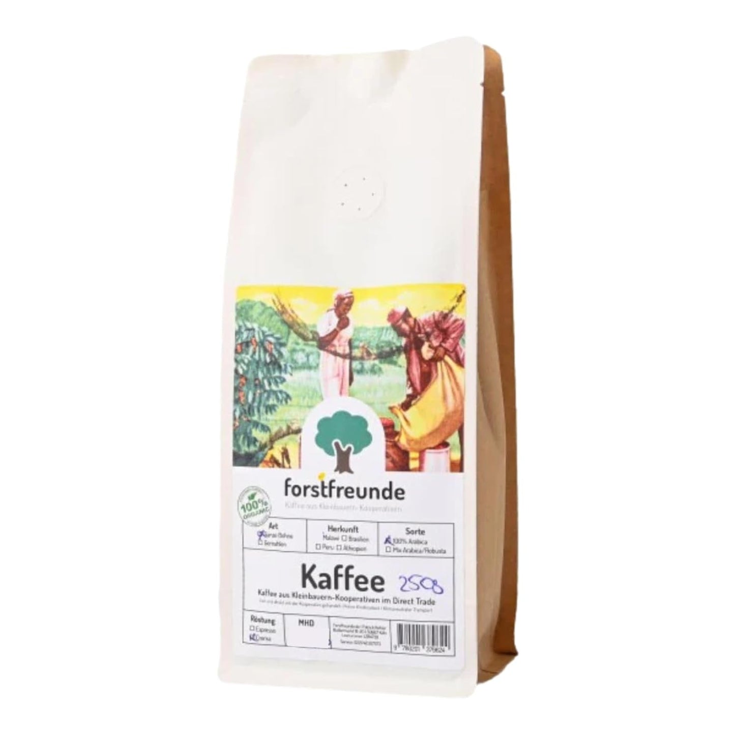 Koffie uit Peru | 250g volle granen | 100% Arabica bonen | Andeskoffie | fijne kwaliteit, natuurlijk, uit Zuid-Amerika | traditionele koffievariant Típica | eerlijke handel