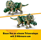 LEGO Creator T.Rex, Dino 3-in-1 transformeerbare Triceratops of Pterodactyl, mobiel dinosaurusmodel voor kinderen, cadeau voor jongens en meisjes 31151 Bouwsets
