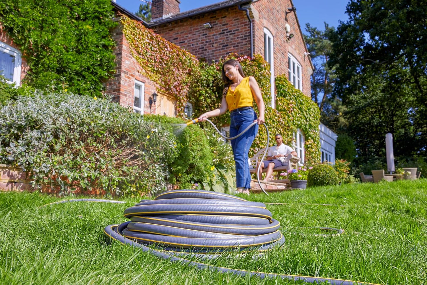 HOZELOCK Slang - Ultramax 12,5 mm x 30 m, tot 70% gerecycled PVC, robuust, weerbestendig, torsiebestendig, buig- en pletbestendig, grijs