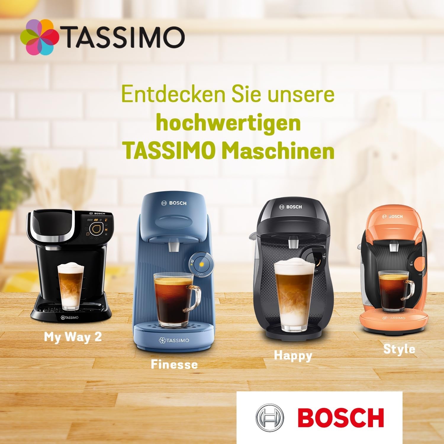 Tassimo Kapseln Probierbox, Vielfaltspaket, 64 Pads, 5 Sorteren