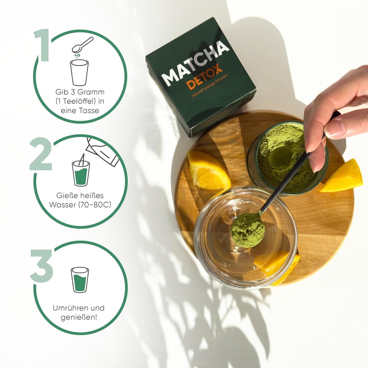WOW TEA Matcha poeder - fijn poeder uit Japan met frisse smaak - ideaal voor Matcha thee, lattes of smoothies - geen toevoegingen (detox)