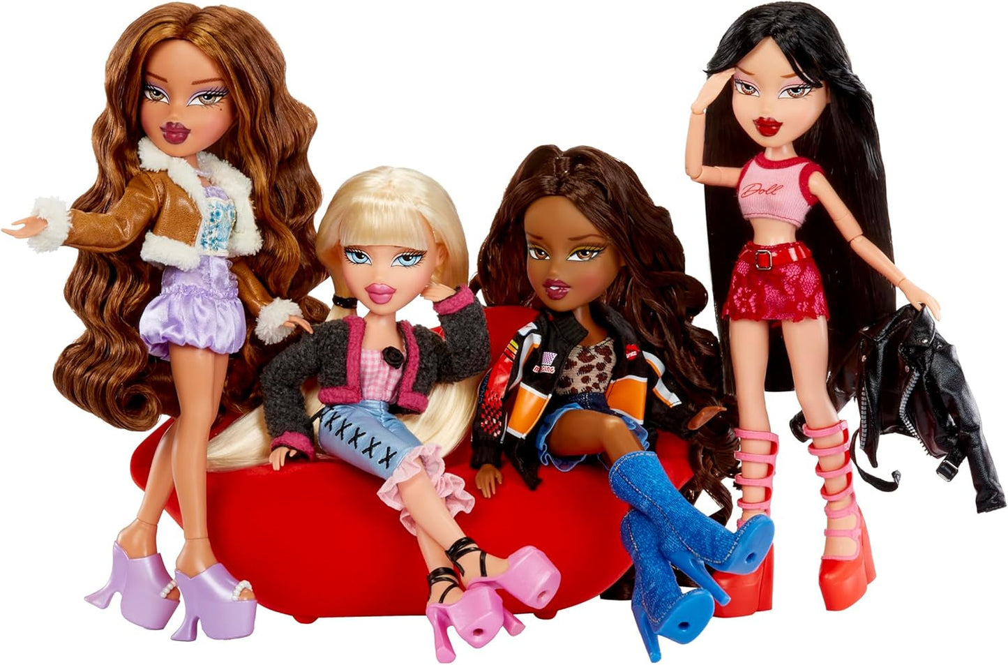 Bratz gaat weg! - Jade - 1 verzamelpop met accessoires, outfit, tas, zonnebril en borstel - Speelgoed voor kinderen - Vanaf 6 jaar, Rood