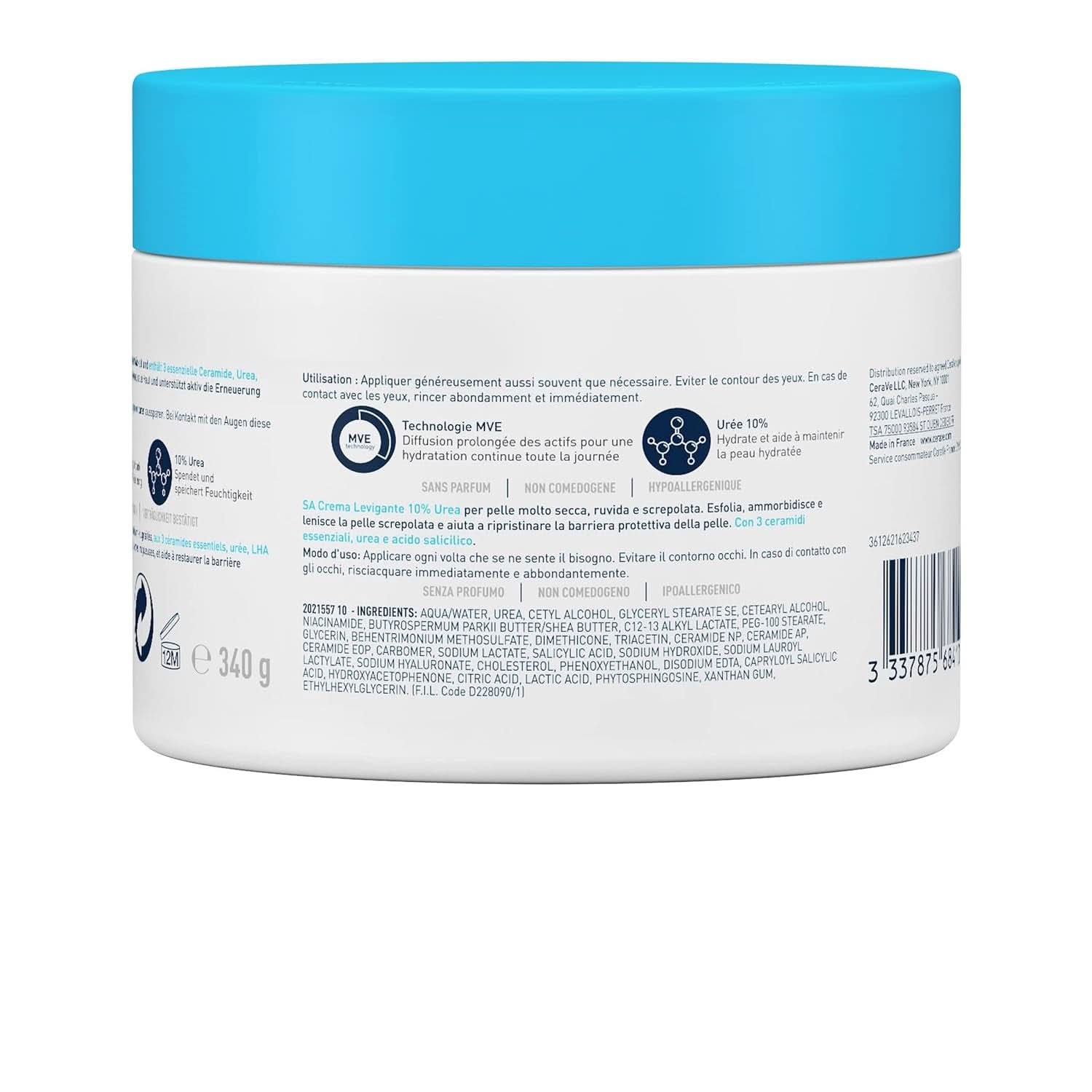 Cerave Crème voor droge, ruwe en oneffen huid Cosmetica en Schoonheid Naty Shop