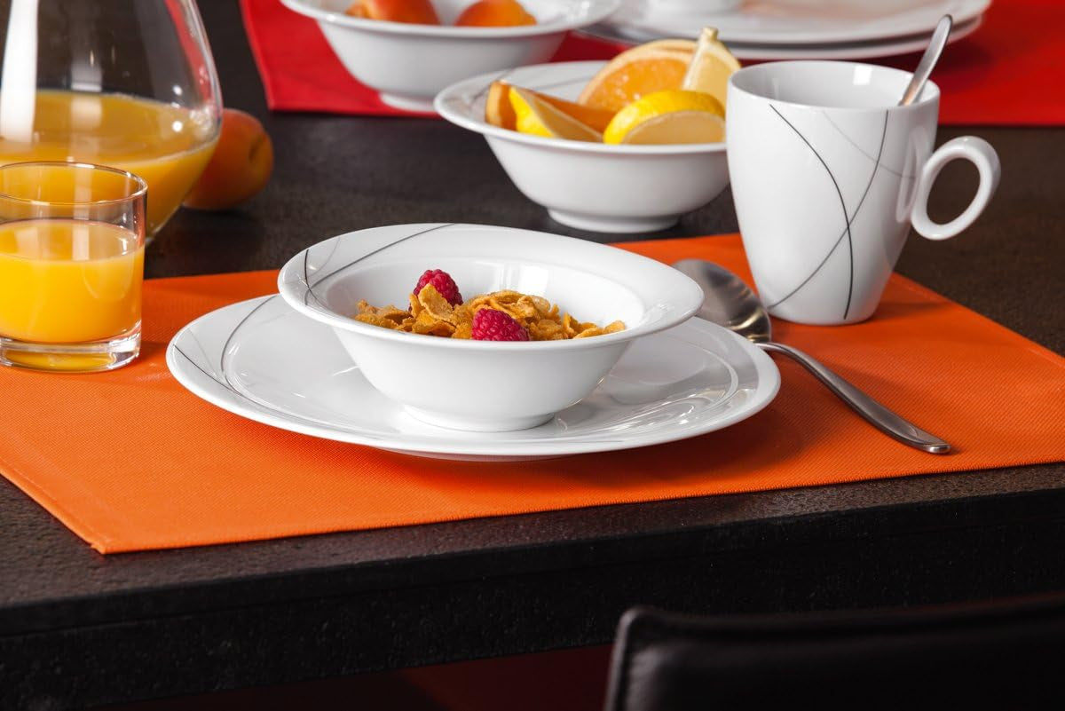 Seltmann Weiden 001.706904 Trio Highline Combinatieserviesset, 30-delig, 36,5 x 31,2 x 36,9 cm, wit