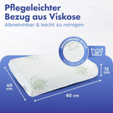 Maximex visco neksteunkussen, Ademend steunkussen met ergonomische schuimvulling, In hoogte en hoogte verstelbaar neksteunkussen voor een goede nachtrust, Met aloë vera Naty Shop standaard kussens