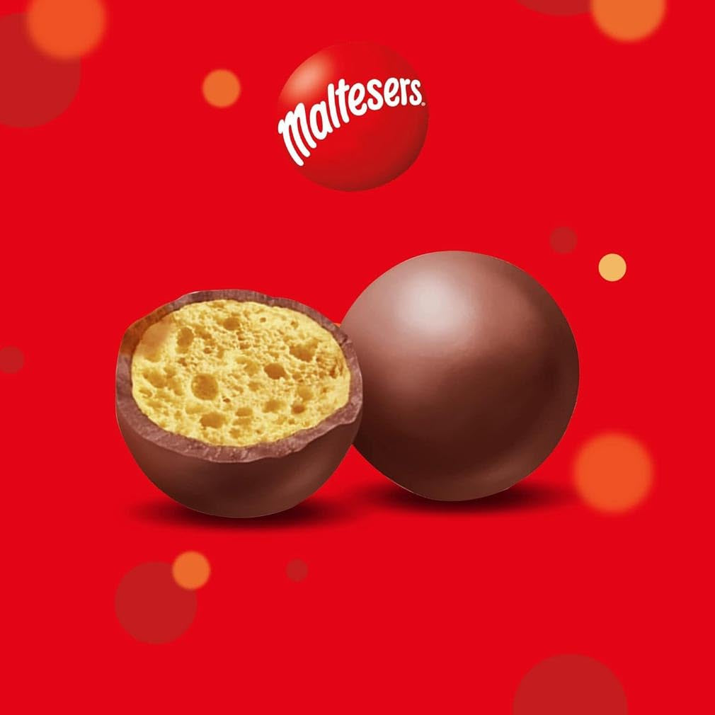 Maltesers chocoladeballetjes met een knapperig en licht centrum, luchtige chocoladesnack, 1 pakje (1 x 175 g)