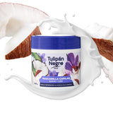 Zacht glad zwart tulpenmasker 400 ml Naty Shop haarmasker Standaardtitel