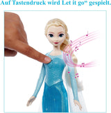 Mattel Toys Disney Frozen Elsa zingende pop in iconische outfit, zingt "Let It Go" uit de Disney-film in het Engels, Frans, Duits, Italiaans, JDL58