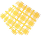 Talking Tables 20 x gele gingham wegwerp servetten van gerecycled papier voor buiten zomerpicknicks en diners, milieuvriendelijk voor verjaardagsfeestjes, Pasen, bruiloften, barbecues, 3-laags 33 cm