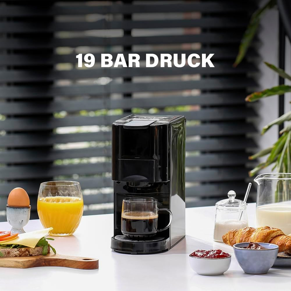 Princess 4 in 1 multicapsule espressomachine - 1450 watt, capsules, pads, gemalen koffie, BPA vrij, 249450, 01.249450.01.001, zwart, zilver