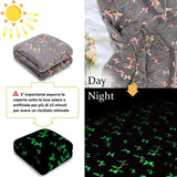 Kanguru Glow Sprei Glow in the Dark Deken Vlinderdeken Zachte deken 130X150Cm Lichtgevende slaapbanksprei. Glow in the Dark kinderdeken, grijs Bedden en dekens Besuche den Kanguru-Store