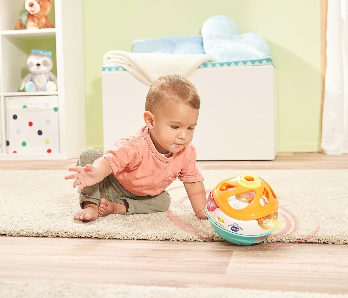 Vtech Baby 3-in-1 magische muziekbal Zelfbewegende muziek die interactief speelgoed speelt voor kinderen van 9-36 maanden Kleurrijk babyspeelgoed Naty Shop