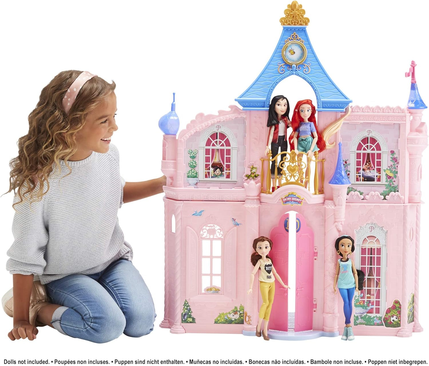 Disney Princess Castle Comfy Squad poppenhuis met 6 meubelstukken en 16 accessoires Speelgoed voor meisjes van 5 jaar Poppenhuizen Naty Shop