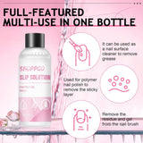 Polygel nageloplossing, polygel slipoplossing nagelkit, polygel vloeibare nageloplossingen 75 ml, 5 nageltipclips, 3 nagelborstels, 1 kristallen beker, 100 reinigingsvellen