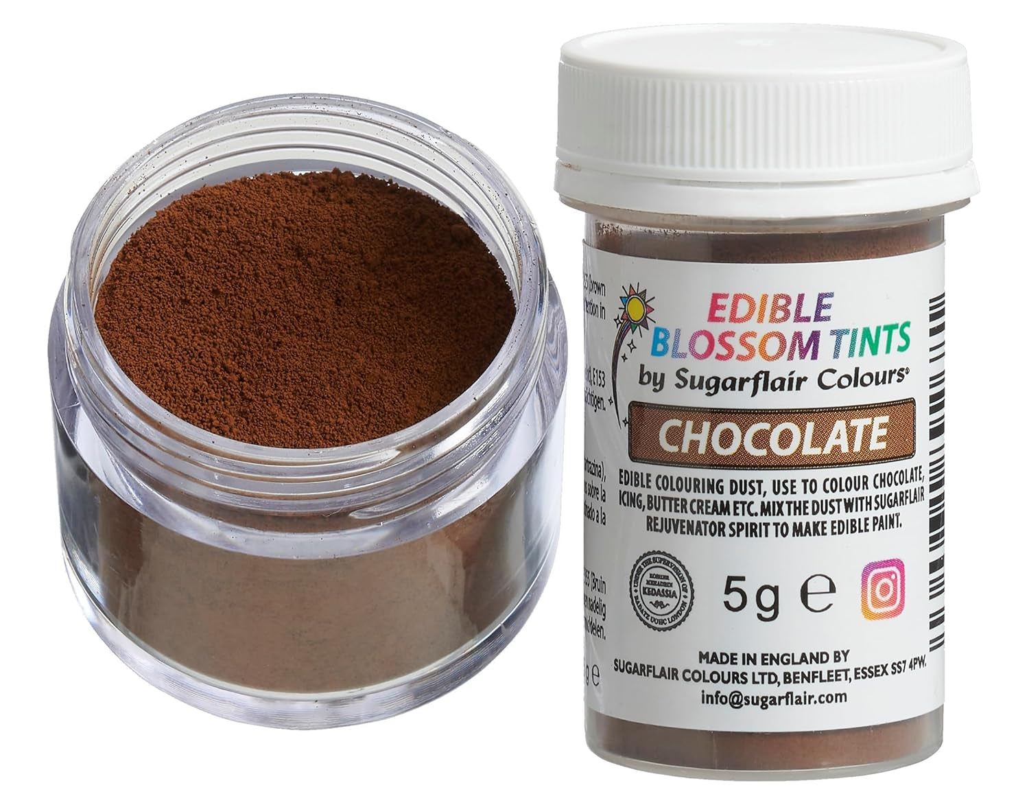 Sugarflair Blossom Tint Dust Chocolate Food Coloring Powder - Kleurstofpoeder voor taartdecoratie, suikerpasta, fondant, glazuur, chocolade, botercrème, macarons en meer - 5G