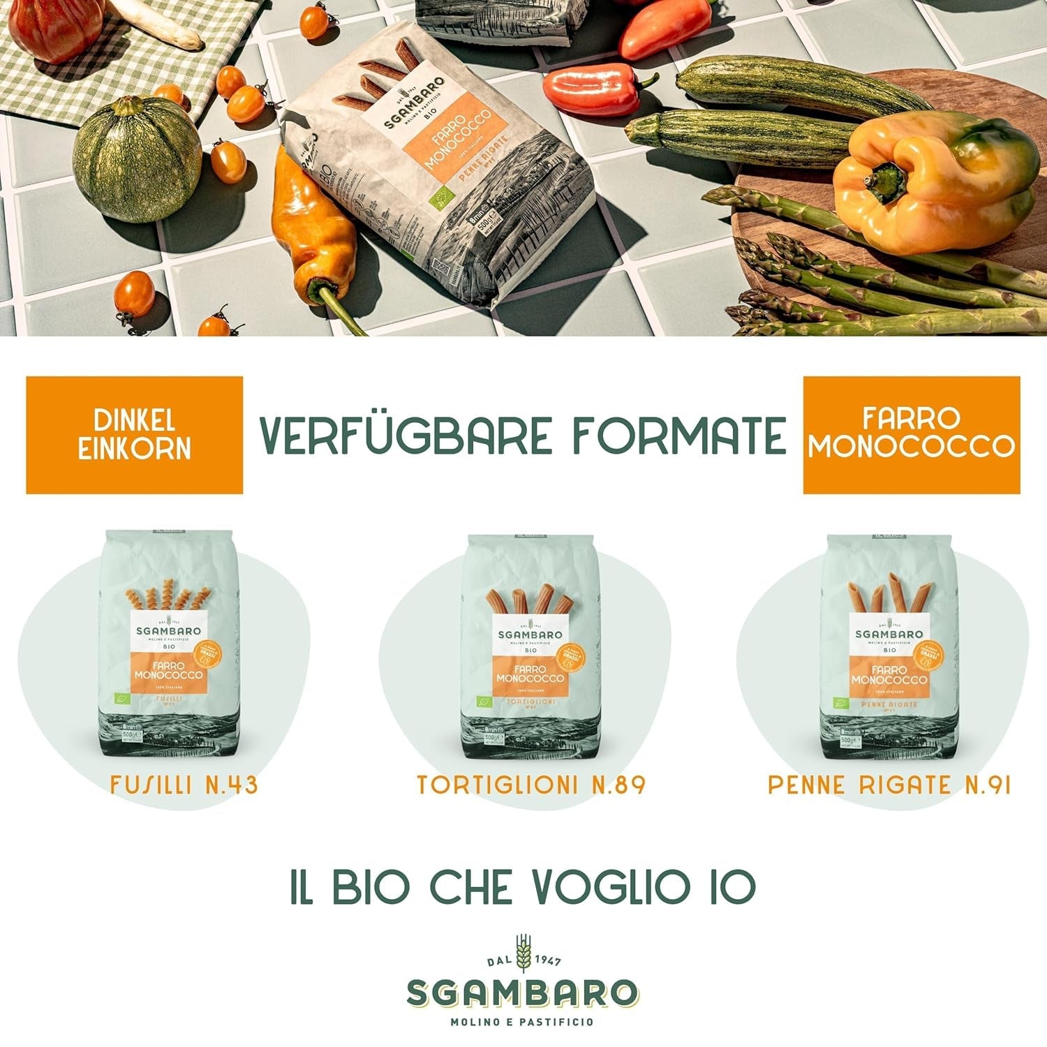 Biologische Penne Rigate Pasta N.91 - 500g Magere tarwepasta - Bron van vezels en eiwitten