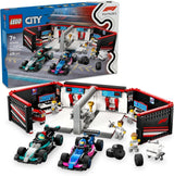LEGO City F1 Garage met Mercedes-Amg en Alpine raceauto's - Formule 1 raceauto met 2 coureurs en 4 mechanische minifiguren - Cadeau voor jongens en meisjes vanaf 7 jaar en fans 60444 Bouwsets Beuche in LEGO-Store Standaardtitel