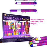 Desire Deluxe haarkrijtcadeaus voor meisjes, haarkrijt voor haarkleurspeelgoed voor Kerstmis, 10 wasbare haarverfpennen voor carnaval, 3 4 5 6 7 8 9 11 jaar oude haarverf Naty Shop