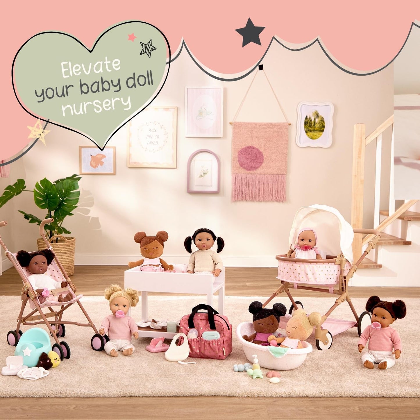 LullaBy – Poppenbad – Badset – Badspeelgoed – Poppenaccessoires – Realistisch waterspel – Kinderen vanaf 2 jaar