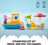 LEGO DUPLO Peppa's boottocht: speelgoedboot speelset om te bouwen en te herbouwen met 2 figuren, creatief speelgoed, cadeau-idee voor 2-jarigen, jongens en meisjes 10432 Bouwsets Besuche den LEGO-Store