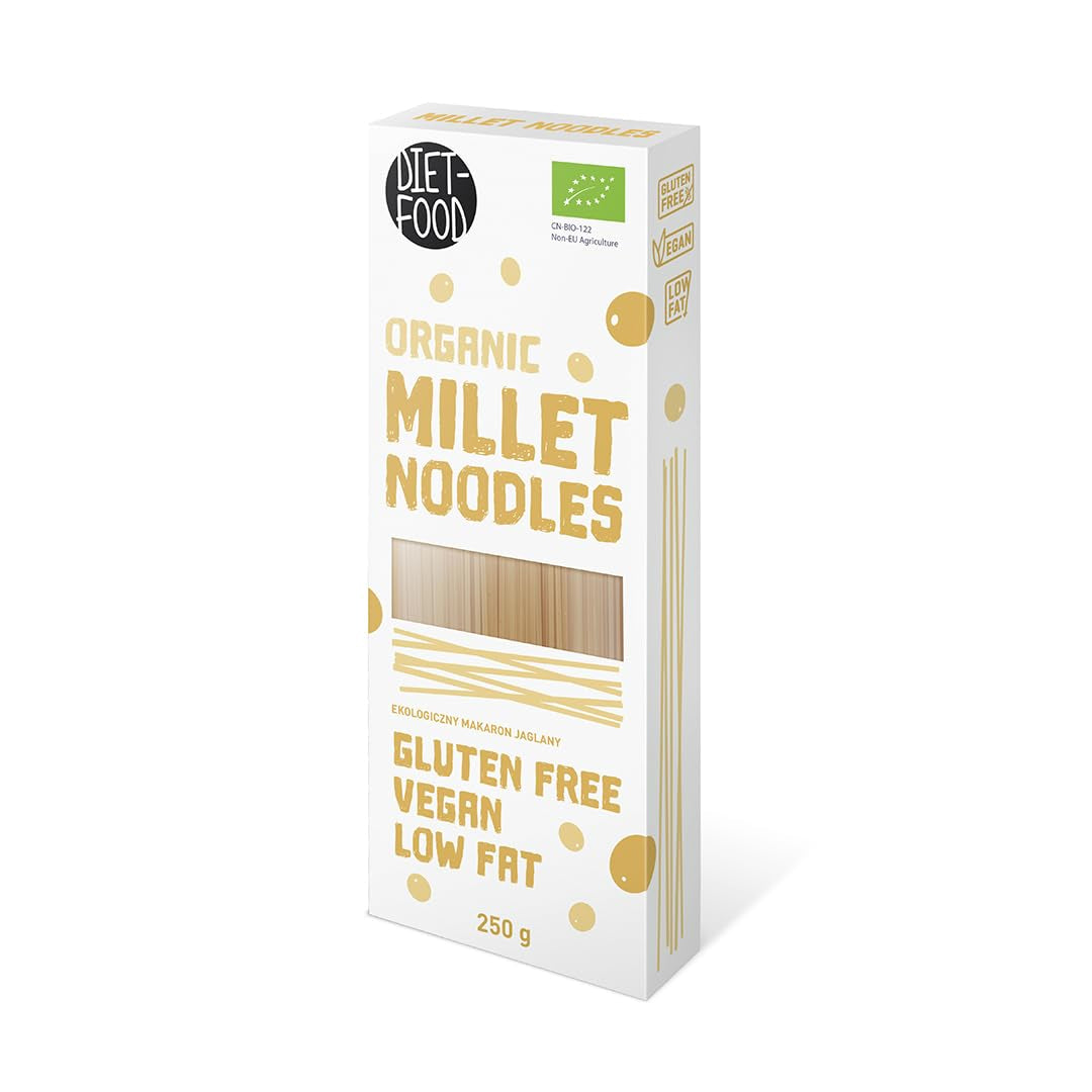 DIET-FOOD Bio Buchweizen Soba Nudeln Lebensmittel Pasta Veganistisch Glutenvrij Lactosefrei Sojafrei Nudeln für Vegetarier en Veganer 250 Gram