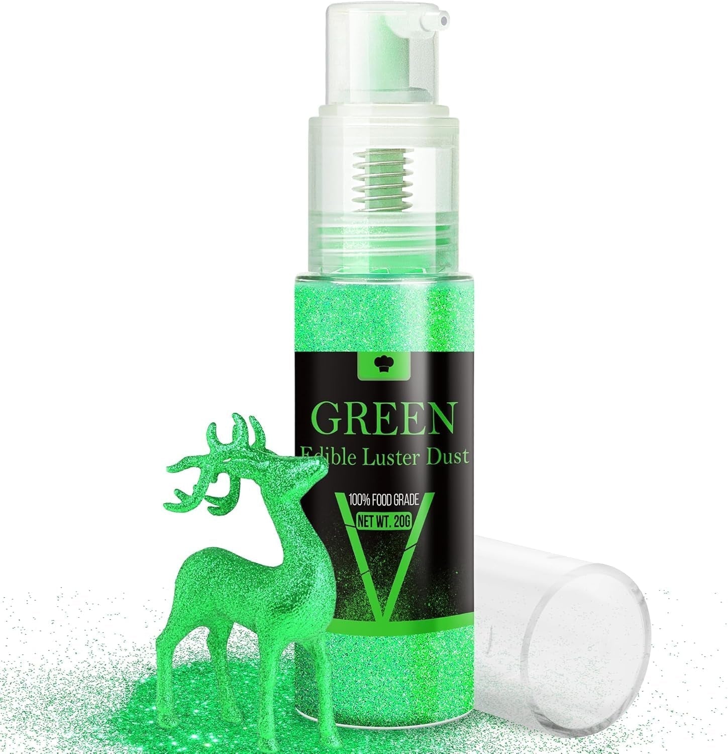 Eetbare glittersprayset - 20 g voedsel iriserend glitterstof voor drankjes, champagne, gebak - eetbare metallic voedselkleur voor cocktails, wijn, sterke drank, bakken, taarten