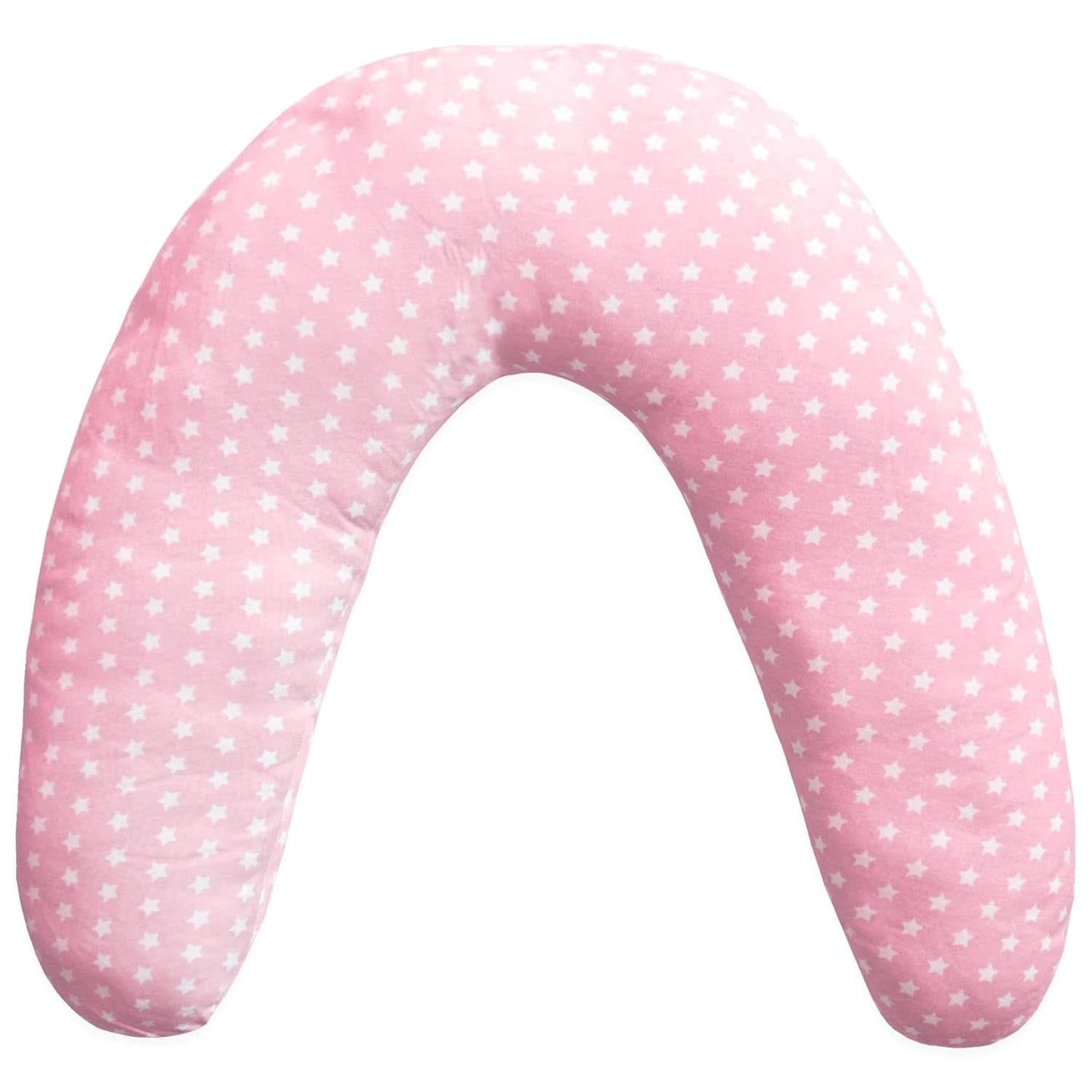 Voedingskussen voor pasgeborenen, XL, 100% katoenen hoes, afneembaar en wasbaar, Polyester vulling, Sterpatroon Accessoires Voeding en Verpleging Bebe Naty Shop Roze XL