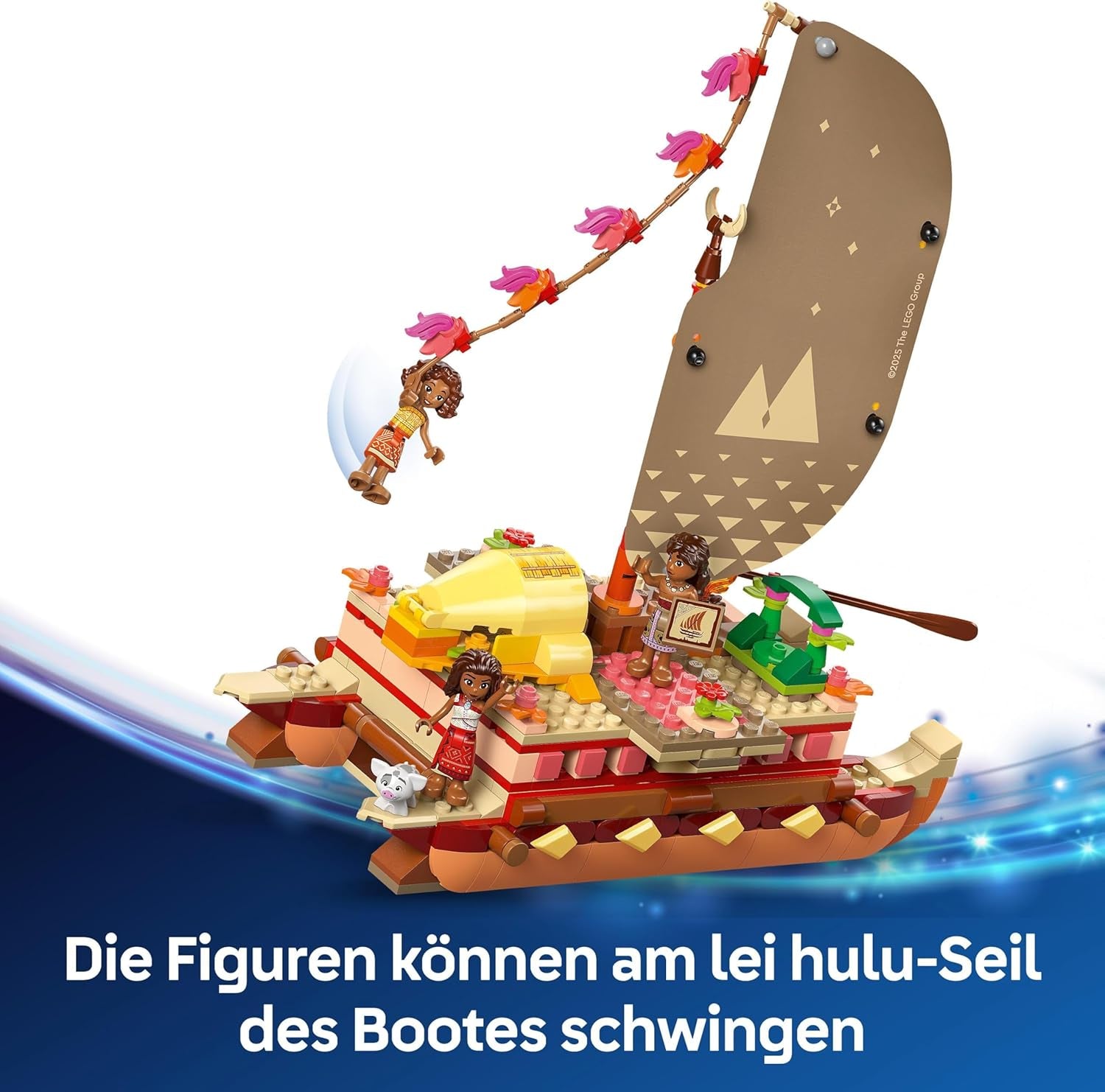 LEGO Ç€ Disney Moana 2: Moana's avonturenvlot - Speelgoedboot met zeilen, afneembaar dek, kampvuur en 3 minipoppetjes waaronder Loto en Moni - Cadeau voor meisjes vanaf 6 jaar en fans - 43270 Bouwsets Beuche in LEGO-Store