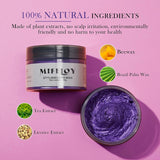 4.23oz Paarse haartint Tijdelijke haarkleur met borstels, Heren Dames Styling Haartoonwas, Instant Haarcrème Modder Natuurlijk Kapsel Pommade, DIY Cosplay Halloween Haarwas Haarverf Naty Shop