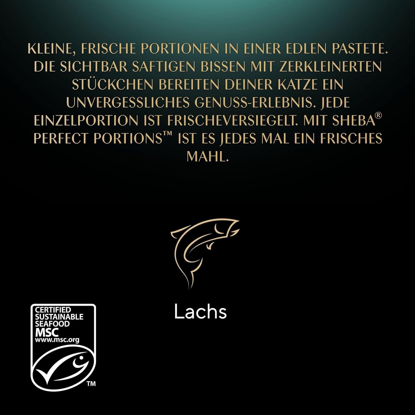 SHEBA Perfect PORTIONS paté voor katten met zalm, MSC gecertificeerd, 8 x 3 x (2 x 37,5 g) = 225 g (verpakking wordt bijgewerkt)