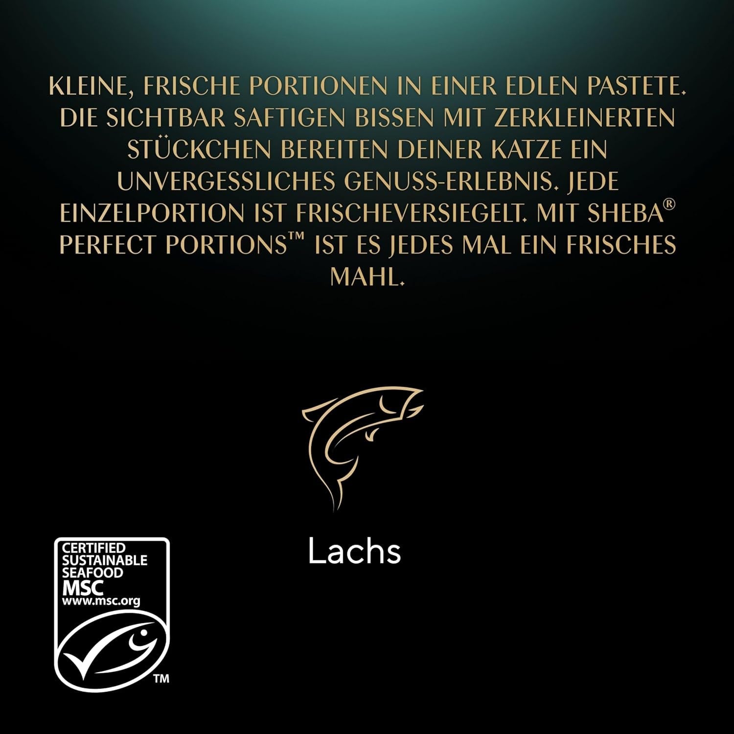 SHEBA Perfect PORTIONS paté voor katten met zalm, MSC gecertificeerd, 8 x 3 x (2 x 37,5 g) = 225 g (verpakking wordt bijgewerkt)