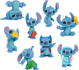 Stitch Disney's Lilo Collectible Friends Figures Set van 8 figuren Set van 5 cm hoge verzamelfiguren Speelgoed voor kinderen van 3 jaar oud door gewoon te spelen Actiefiguren Naty Shop Standaardtitel