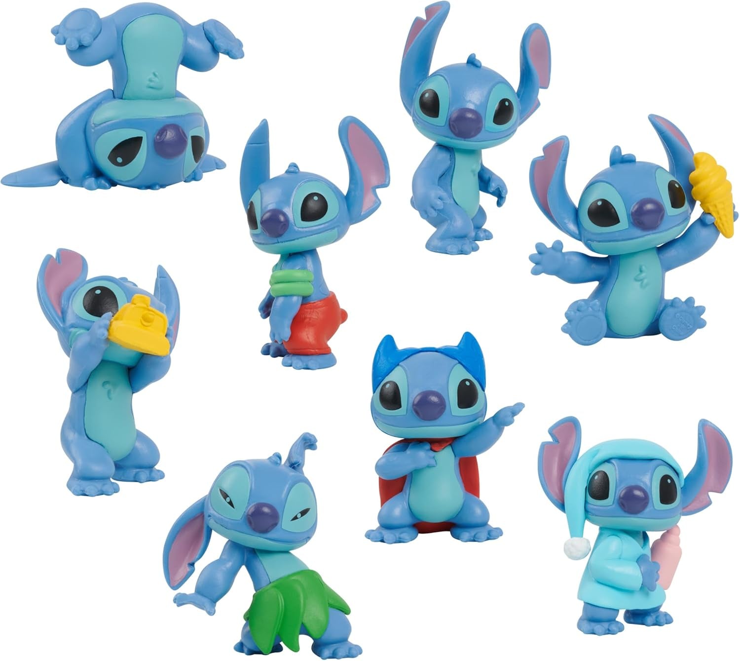 Stitch Disney's Lilo Collectible Friends Figures Set van 8 figuren Set van 5 cm hoge verzamelfiguren Speelgoed voor kinderen van 3 jaar oud door gewoon te spelen Actiefiguren Naty Shop Standaardtitel