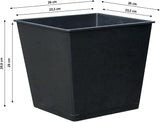 Dehner universele pot, kunststof, zwart, 30 x 26 x 26 cm
