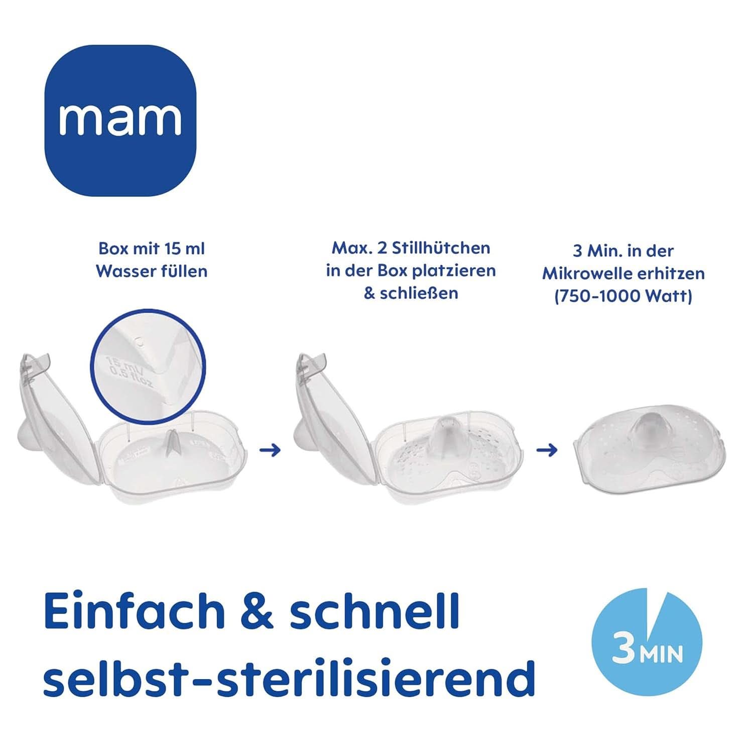 MAM Stillhütchen Größe L (Ø 23 mm) Im 2Er-Set, Extra Weiche Brusthütchen Zum Schutz Beim Stillen, Brustwarzenschutz Für Maximalen Hautkontakt Zwischen Mutter Und Kind Accessoires Voeding en borstvoeding Bebe Naty Shop