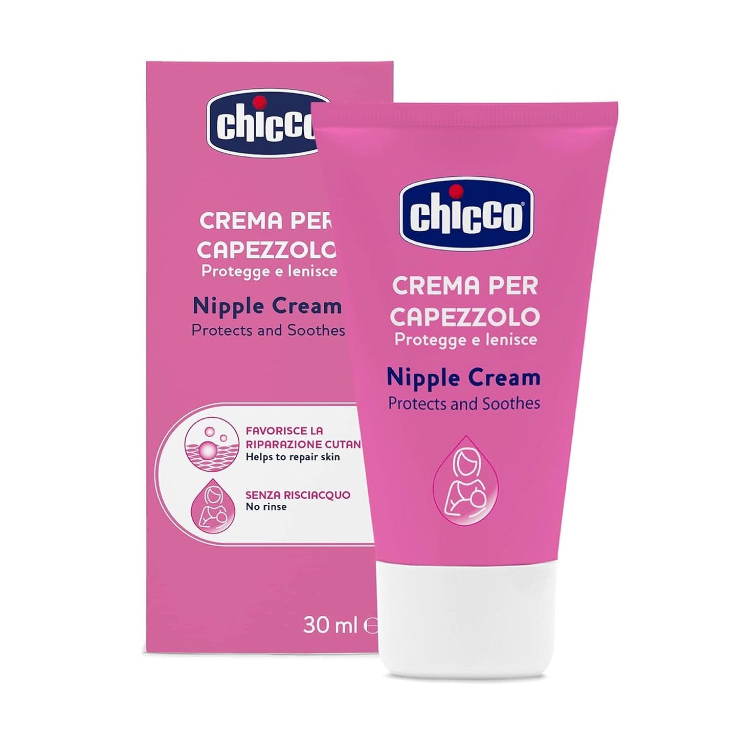 Chicco Brustwarzencreme, Bereitet Die Brustwarze Auf Das Stillen Vor, Nährend, Parfümfrei Und Sicher Für Kinder, Hinterlässt Keine Flecken Auf Dem Gewebe Accessoires Voeding en borstvoeding Bebe Naty Shop