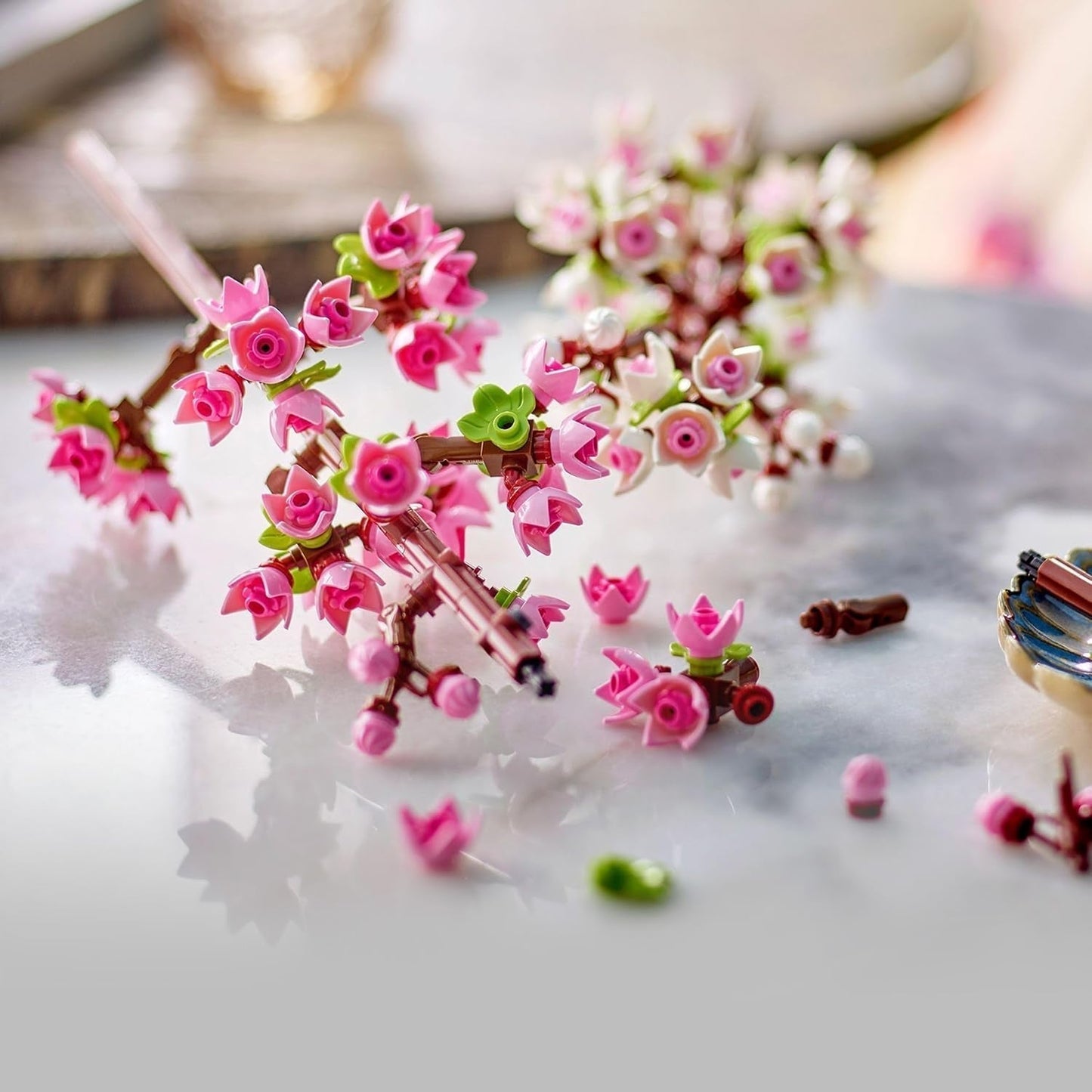 LEGO Botanicals Kersenbloesems - Kunstbloemen om te bouwen - Bureaudecoratie voor kinderen - Bloemboeket om neer te zetten - Cadeau voor dames en heren vanaf 8 jaar - Botany Collectie 40725 Bouwsets Besuche den LEGO-Store