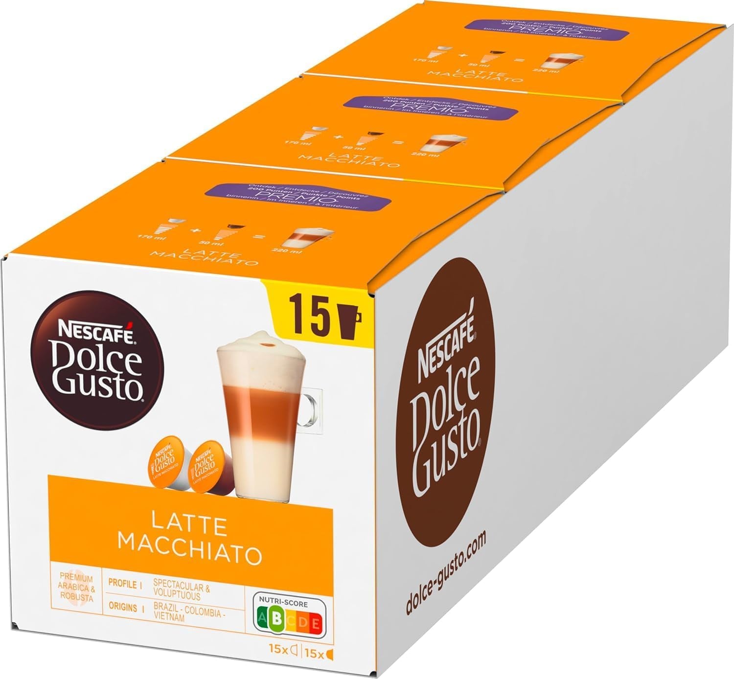 NESCAFÉ DOLCE GUSTO Krups KP3405 Genio S Plus Capsulemachine | Espresso Boost, 15 bar pompdruk | Watertank van 0,8 liter | 1500 Watt | Kleur Rood met Latte Macchiato